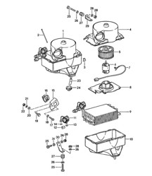 Evaporator / Right Hand Drive (M573 Air conditioner) 924 1976-79 Evaporator / Right Hand Drive (M573 Air conditioner) 924 1976-79