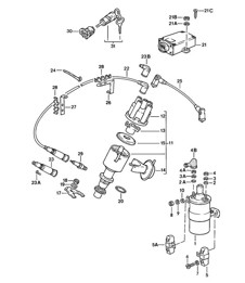 Sistema eléctrico del motor - 2 - 924, Turbo 1976-79 Sistema eléctrico del motor - 2 - 924, Turbo 1976-79