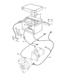 Batteria / Cablaggi per motorino di avviamento / generatore 924 1976-79
