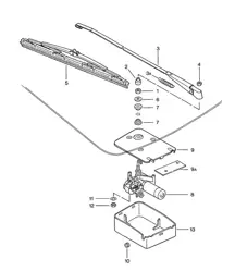 Rear window wiper (PR:M425) 924 1976-79