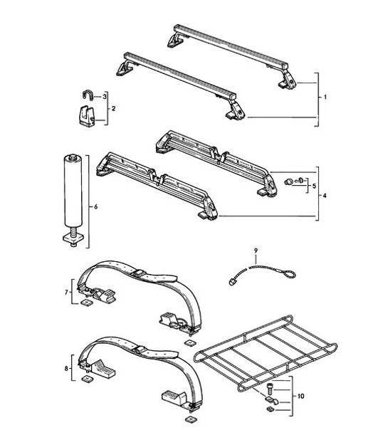Diagram 002-005 Porsche 924 (1977-1988) Accessories & others 