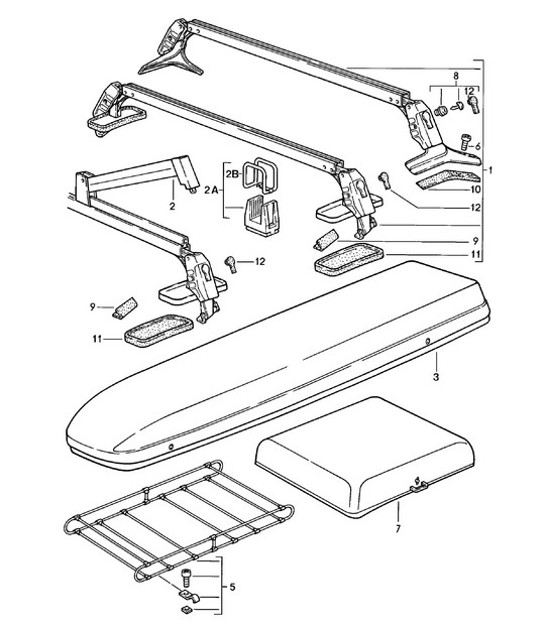 Diagram 002-006 Porsche 924 (1977-1988) Accessories & others 