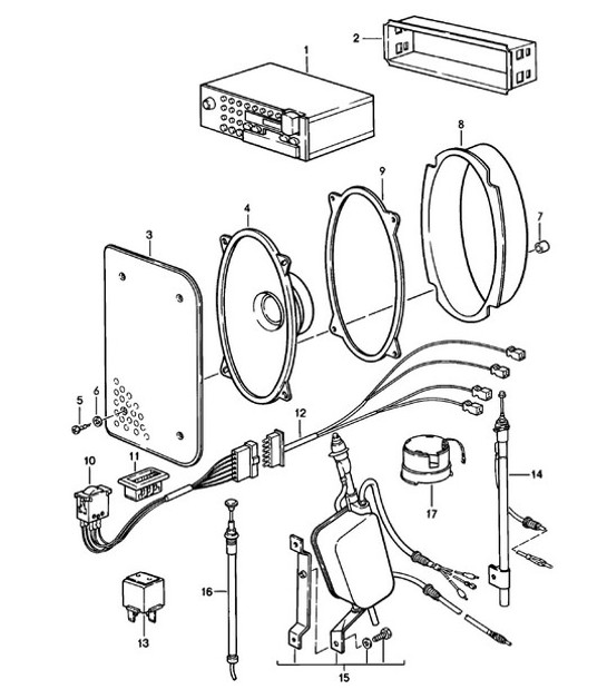 Diagram 003-005 Porsche 924 (1977-1988) Accessories & others 