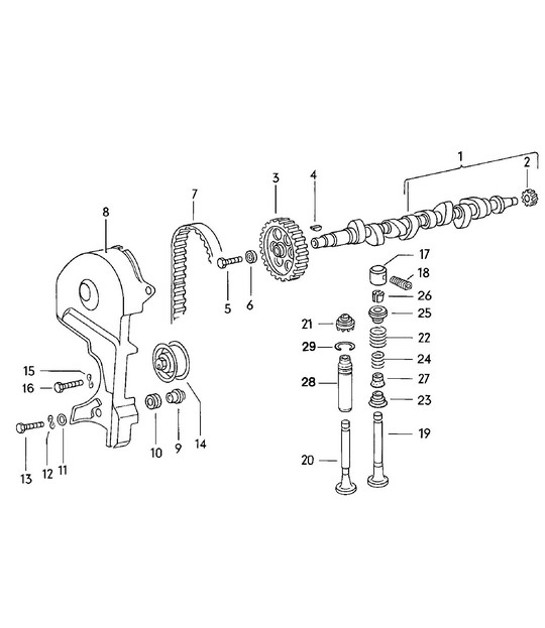 Diagram 103-005 Porsche 924 (1977-1988) Engine