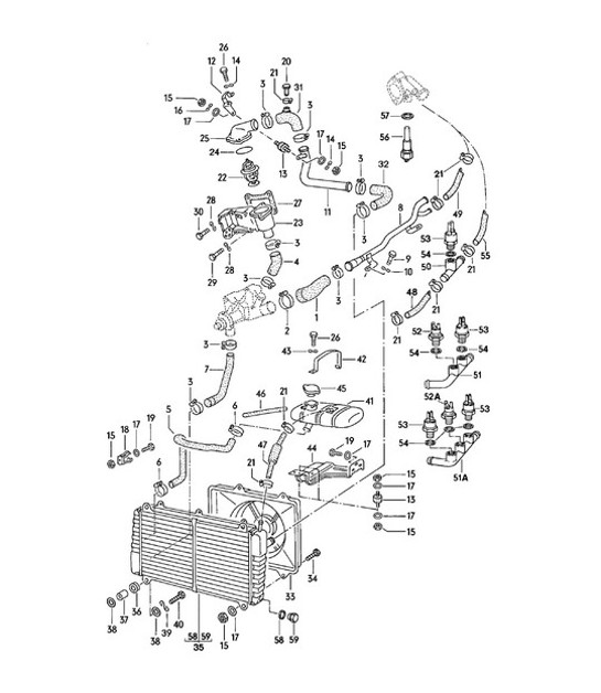 Diagram 105-005 Porsche 924 (1977-1988) Engine
