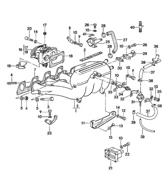 Diagram 107-020 Porsche 924 (1977-1988) Engine