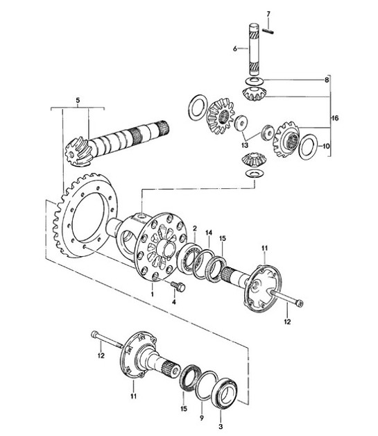 Diagram 305-000 Porsche Macan (95B) MK1 (2014-2018) Transmission