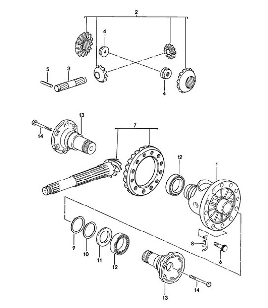 Diagram 305-005 Porsche 924 (1977-1988) Transmission