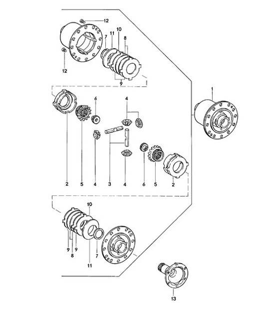 Diagram 305-010 Porsche 970.2 Panamera Turbo V8 Executive 2014-16 Transmission