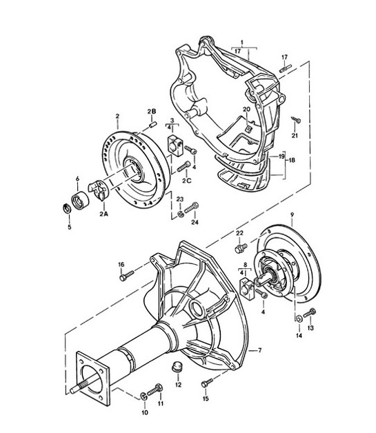 Diagram 307-000 Porsche Boxster 986/987/981 (1997-2016) Transmission