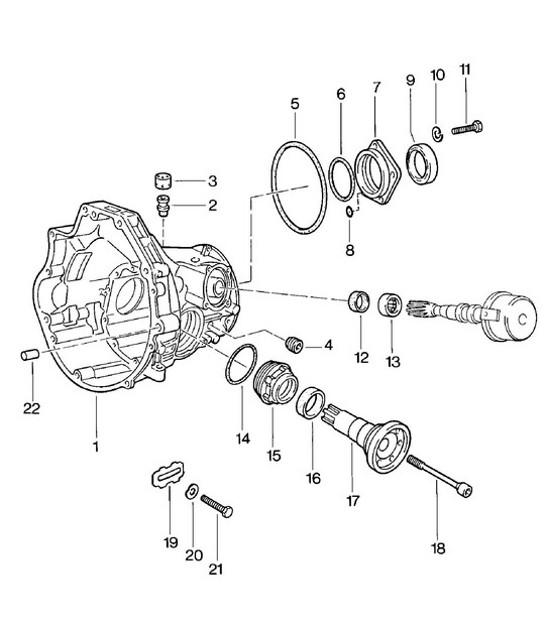 Diagram 308-000 Porsche Boxster 986/987/981 (1997-2016) Transmission