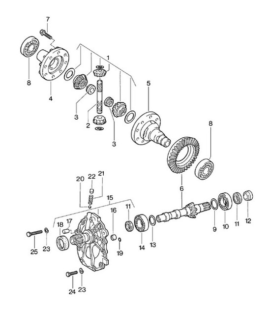 Diagram 311-000 Porsche Boxster 986/987/981 (1997-2016) Transmission