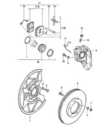 Freno de disco / Eje delantero 924 (M741) Turbo / GT 1980 -1985