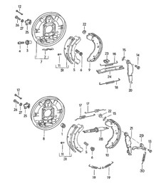 Frein / Essieu arrière 924 >>1980
