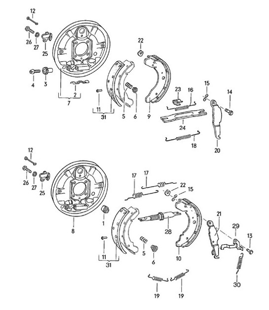 Diagram 603-000 Porsche 997 (911) MK2 2009-2012 Wheels, Brakes