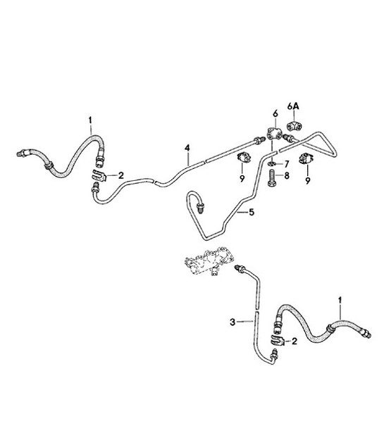 Diagram 604-010 Porsche 924 (1977-1988) Wheels, Brakes