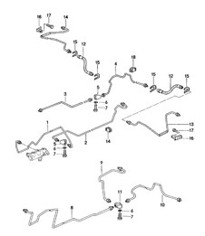 Conduites de frein arrière - 924 1980-1985