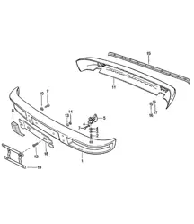 Paraurti senza / Ammortizzatore d'urto 924 / Turbo 1980 - 1985