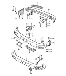 Paraurti con ammortizzatore d'urto 924 / Turbo 1980 - 1985