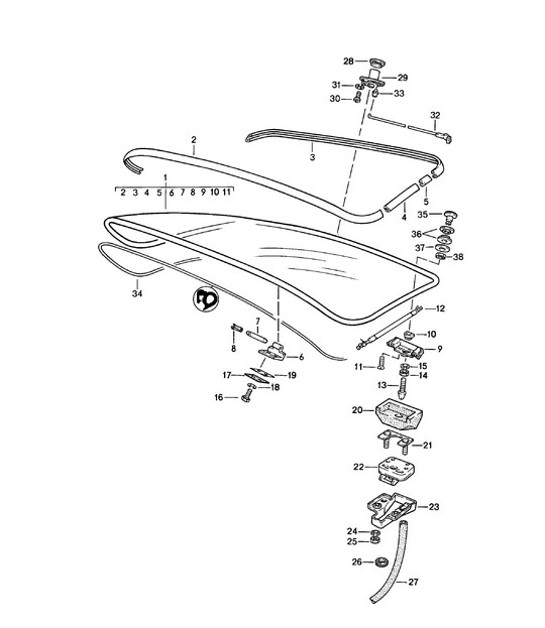 Diagram 803-005 Porsche 924 (1977-1988) Body