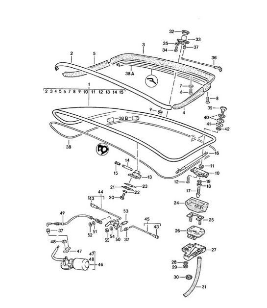 Diagram 803-010 Porsche 924 (1977-1988) Body