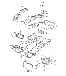 Linings - F >>92CN4 06384 /  F >>93CN1 00861 - (J) 924, Turbo  1980 - 1985
