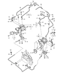 Turbocompresseur / Tuyau d'huile pour Turbocompresseur (Modèle: M48.50) Cayenne 9PA (955) Turbo 4.5L 2003-06