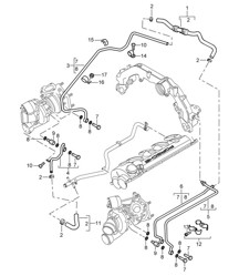 Turbolader/Wasserkühlung (Modell: M48.50) Cayenne 9PA (955) Turbo 4,5L 2003–06