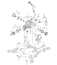 Rear axle differential / Ready for installation with Limited-slip differential / Electric (PR:1Y1) Cayenne 9PA (955) 2003-06