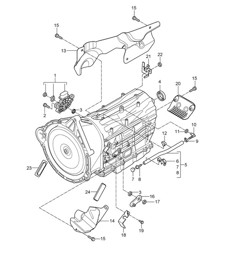 Tiptronic / Selector switch / Accessories (PR:G0R, Tiptronic S) Cayenne 9PA (955) 2003-06