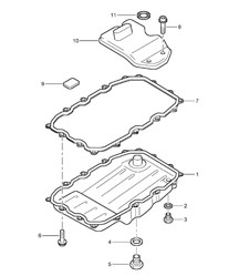 Tiptronic / Filtro de aceite / Cárter de aceite (PR:G0R, Tiptronic S) Cayenne 9PA (955) 2003-06
