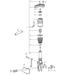 Federung / Federbein (PR:1BK, PASM) Cayenne 9PA (955) 2003-06