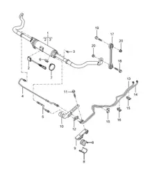 Stabilizzatore anteriore (disinseribile) (PR:0AG) Cayenne 9PA (955) 2004>>
