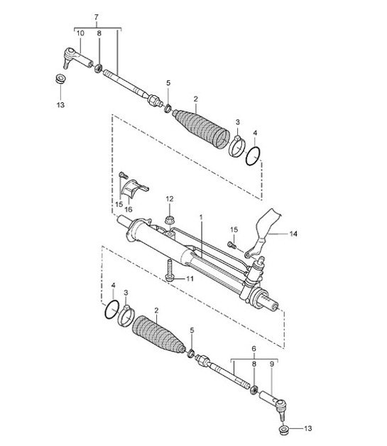 Diagram 403-00 Porsche Cayenne 3.6L 2007>> Front Axle, Steering 