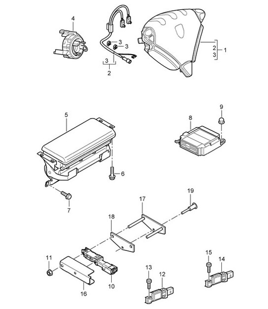Diagram 403-06 Porsche Cayenne 9PA1 (957) 2007-2010 Front Axle, Steering 