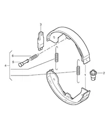 Freno di stazionamento a pedale Cayenne 9PA (955) 2003-06