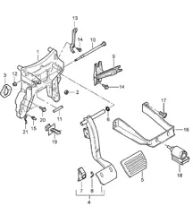 Pedals / Tiptronic (PR:G0R, Tiptronic s) Cayenne 9PA (955) 2003-06