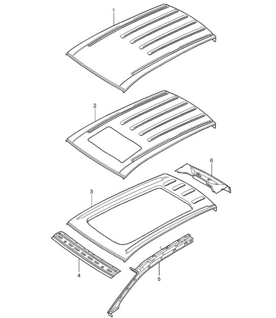 Diagram 801-45 Porsche Cayman S 3.4L 987C 2005-08 Body