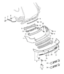 Paraurti posteriore Cayenne 9PA (955) 2003-06