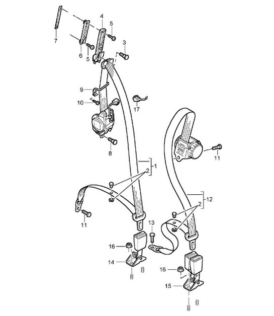 Diagram 812-05 Porsche Cayman S 3.4L 987C 2005-08 Body