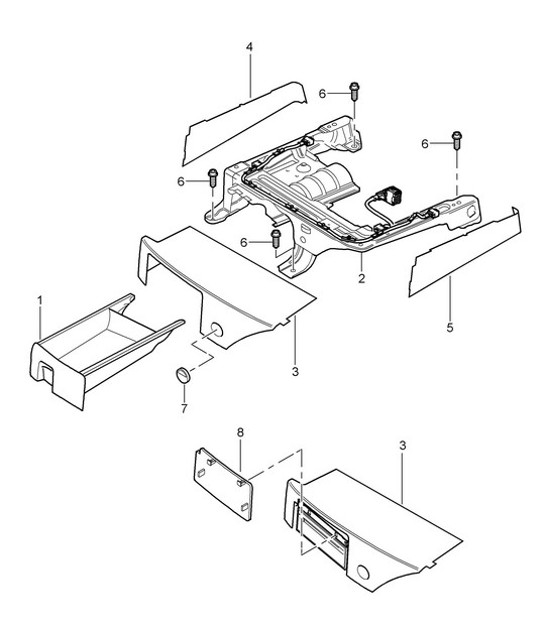 Frame / Lining Cayenne 9PA (955) 2003-06