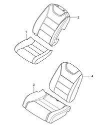 Bezug / Vordersitz / Schaumstoffteil Cayenne 9PA (955) 2003-06