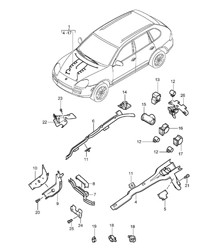 Kabelbäume / Motor (PR:D9K,D9L) Cayenne 9PA (955) 4.5L 2003-06
