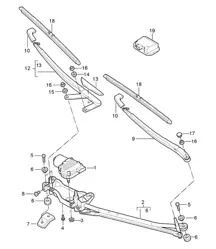 Scheibenwischeranlage / Regensensor Cayenne 9PA (955) 2003-06