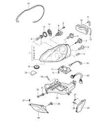 Scheinwerfer / Fahrtrichtungsanzeiger / Nebelscheinwerfer (PR:8BC,8BZ,8JD) Cayenne 9PA (955) 2003-06