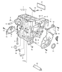 Alloggiamento basamento / Parti singole (Modello: 5501) Cayenne 9PA1 (957) 3.6L 2007-10