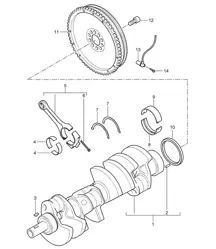 Kurbelwellenpleuel (Modell: 4801,4851) Cayenne 9PA1 (957) 4.8L 2007-10