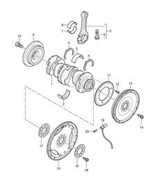 Crankshaft conrod (Model: 5501) Cayenne 9PA1 (957) 3.6L 2007-10 Crankshaft conrod (Model: 5501) Cayenne 9PA1 (957) 3.6L 2007-10