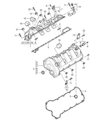 Couvercle de soupape (Modèle : 4801,4851) Cayenne 9PA1 (957) 4,8L 2007-10