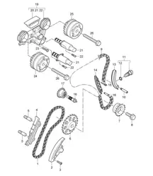 Commande de soupape (Modèle : 5501) Cayenne 9PA1 (957) 3.6L 2007-10